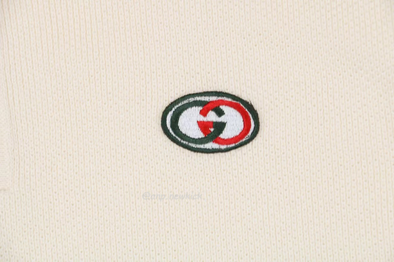 Gucci Logo Appliqued Striped Cotton Polo Shirt (4) - newkick.app